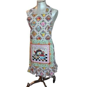 Apron Women’s Tea Party theme with ruffle at hem